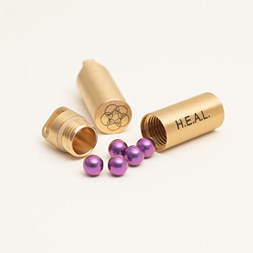 Leela Quantum H.E.A.L. capsules, versatile, for the transmission of quantum energy and frequencies, made of fine brass material, ideal for home or travel, for men/women Besa & IGEF certified