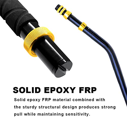 Deep Sea Trolling Rod Offshore Heavy Duty Boat Fishing Pole with Roller Guide Soild Fiberglass 2-Piece 6-Feet Conventional Saltwater Rod with EVA Grip Alu Bent Butt Big Game Fishing Rod