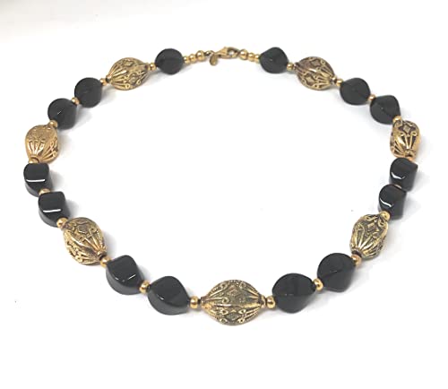 Clearbud cbyg4 Neckalce, Gold/Black