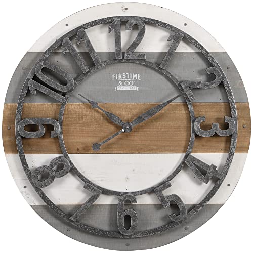 FirsTime & Co. Shabby Planks Wall Clock, 27