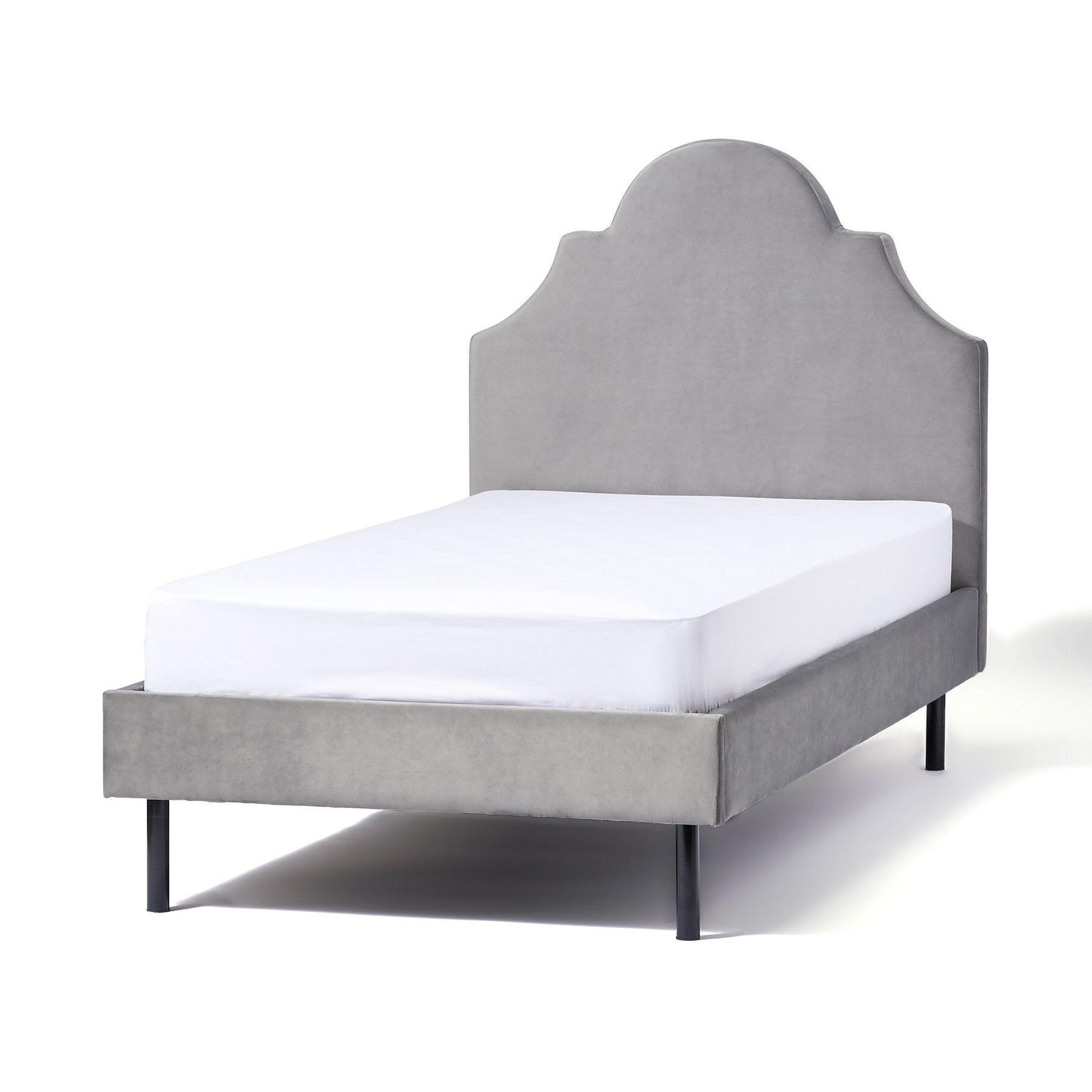 Brissa Bed Crown Semi-Double Gray (A) (W1280 X D2085 X H1255Mm)